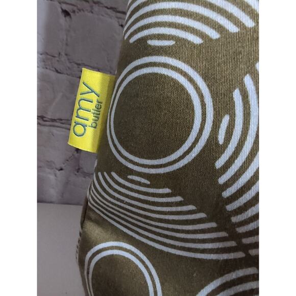 Amy Butler Marni Duffel Tote Bag Large Sun Moon Green White Sepia Zip Weekender - Picture 6 of 16